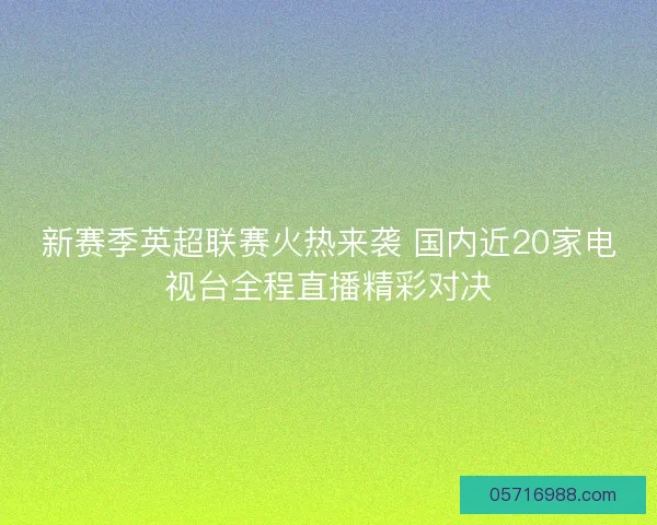 新赛季英超联赛火热来袭 国内近20家电视台全程直播精彩对决
