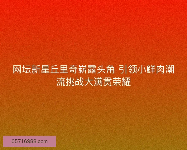 网坛新星丘里奇崭露头角 引领小鲜肉潮流挑战大满贯荣耀