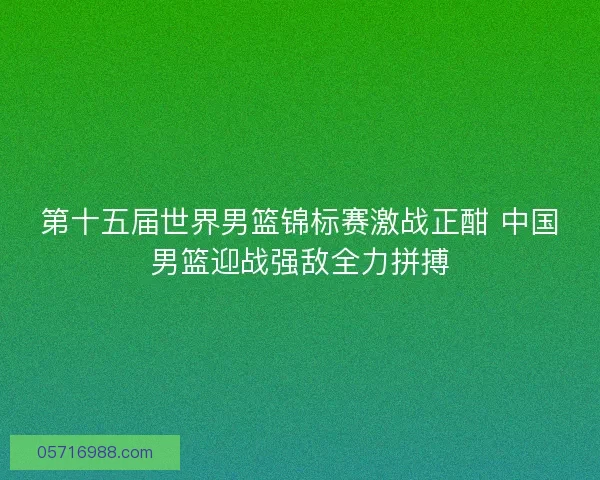 第十五届世界男篮锦标赛激战正酣 中国男篮迎战强敌全力拼搏